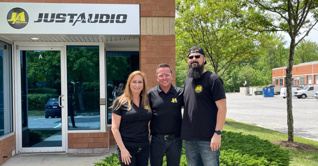 Just Audio’s Monica Panzer, John Panzer and Lenny Florentine.