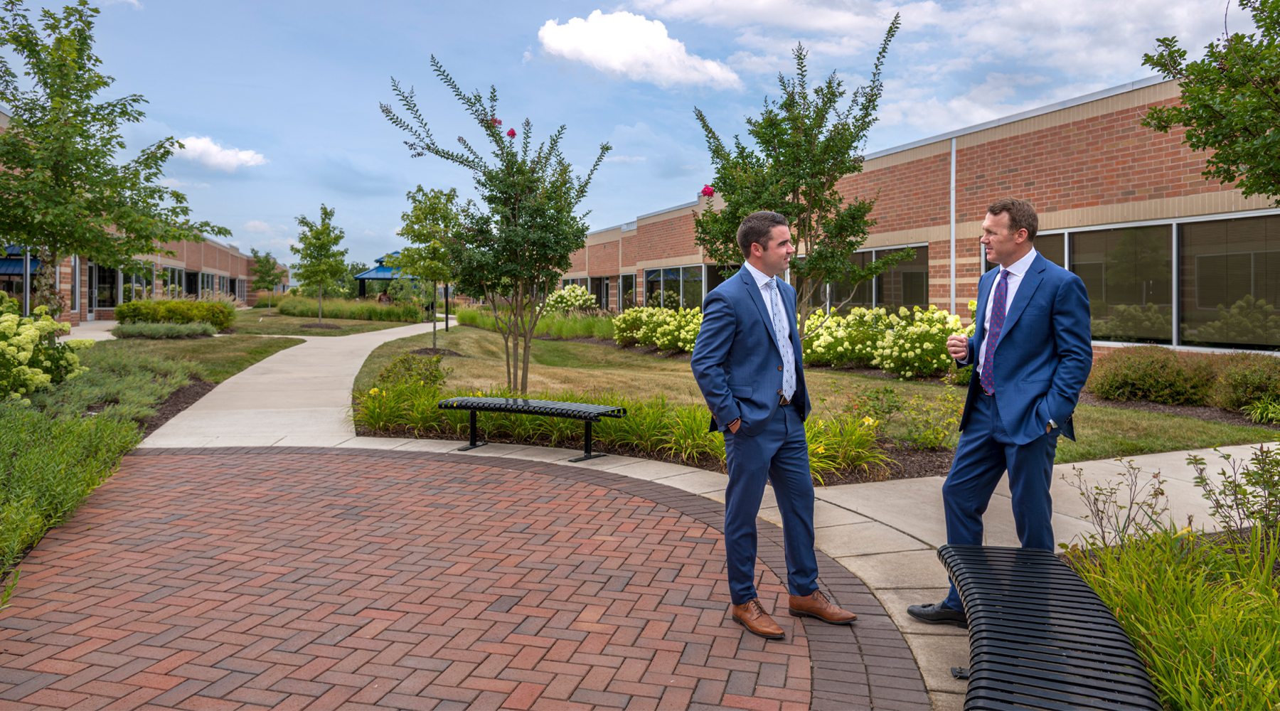 Plaza amenity space at Greenleigh